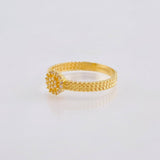 Anillo Circulo Burbujeante 2.1gr / T6 1/2 / Oro Amarillo 18K *