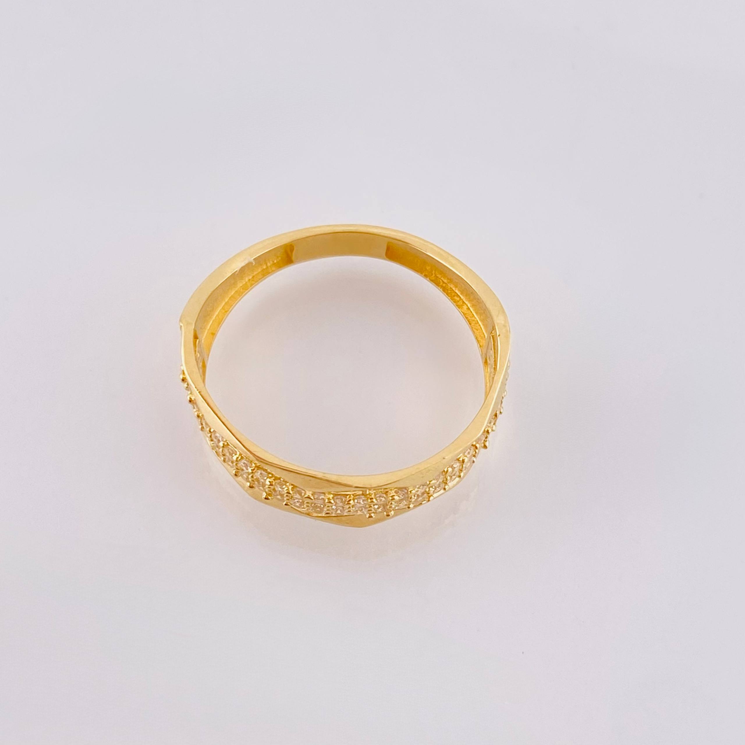 Anillo Linea Zigzag Interna 2.35gr / T8 / Oro Amarillo 18K *