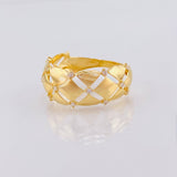Anillo Enrejado Destallantes 2.3gr / T8 / Oro Amarillo 18K *