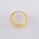 Anillo Enrejado Destallantes 2.3gr / T8 / Oro Amarillo 18K *