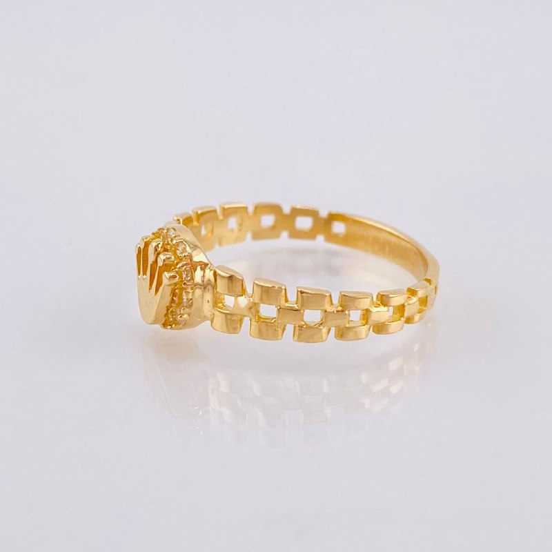Anillo Correa Corona 2.5gr / T6 3/4 / Oro Amarillo 18K *