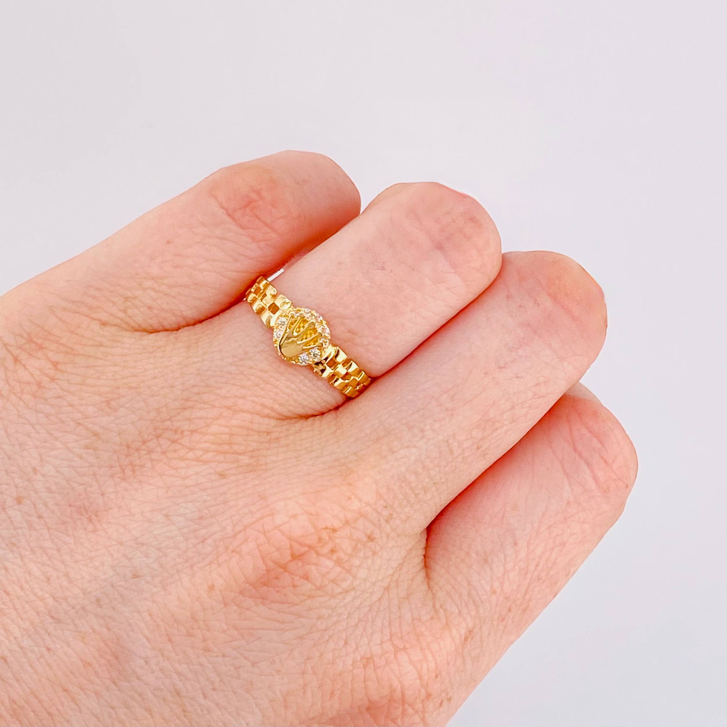 Anillo Correa Corona 2.5gr / T6 3/4 / Oro Amarillo 18K *