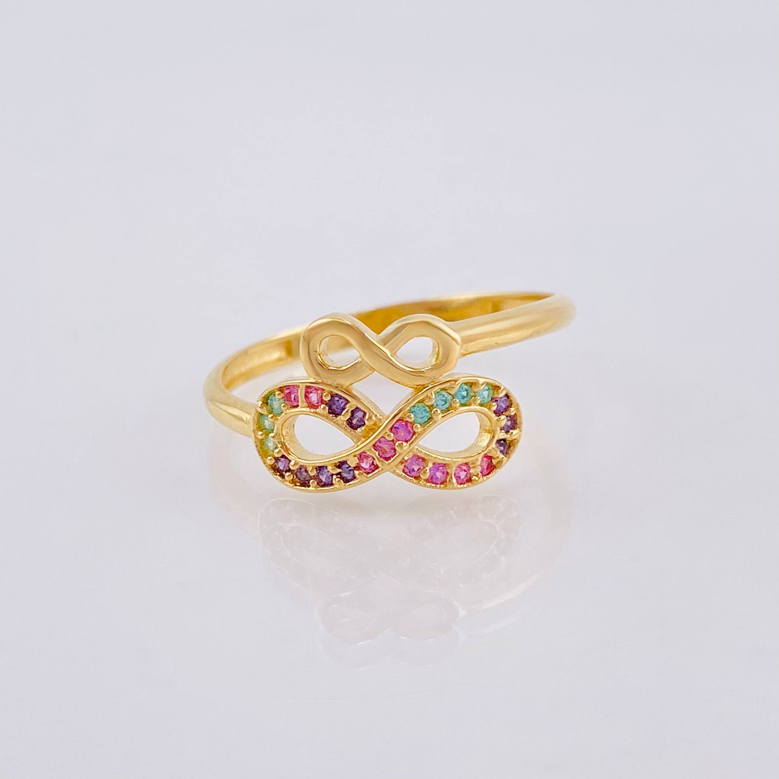 Anillo Duo Infinito 2.2gr / T7 1/2 / Oro Amarillo 18K