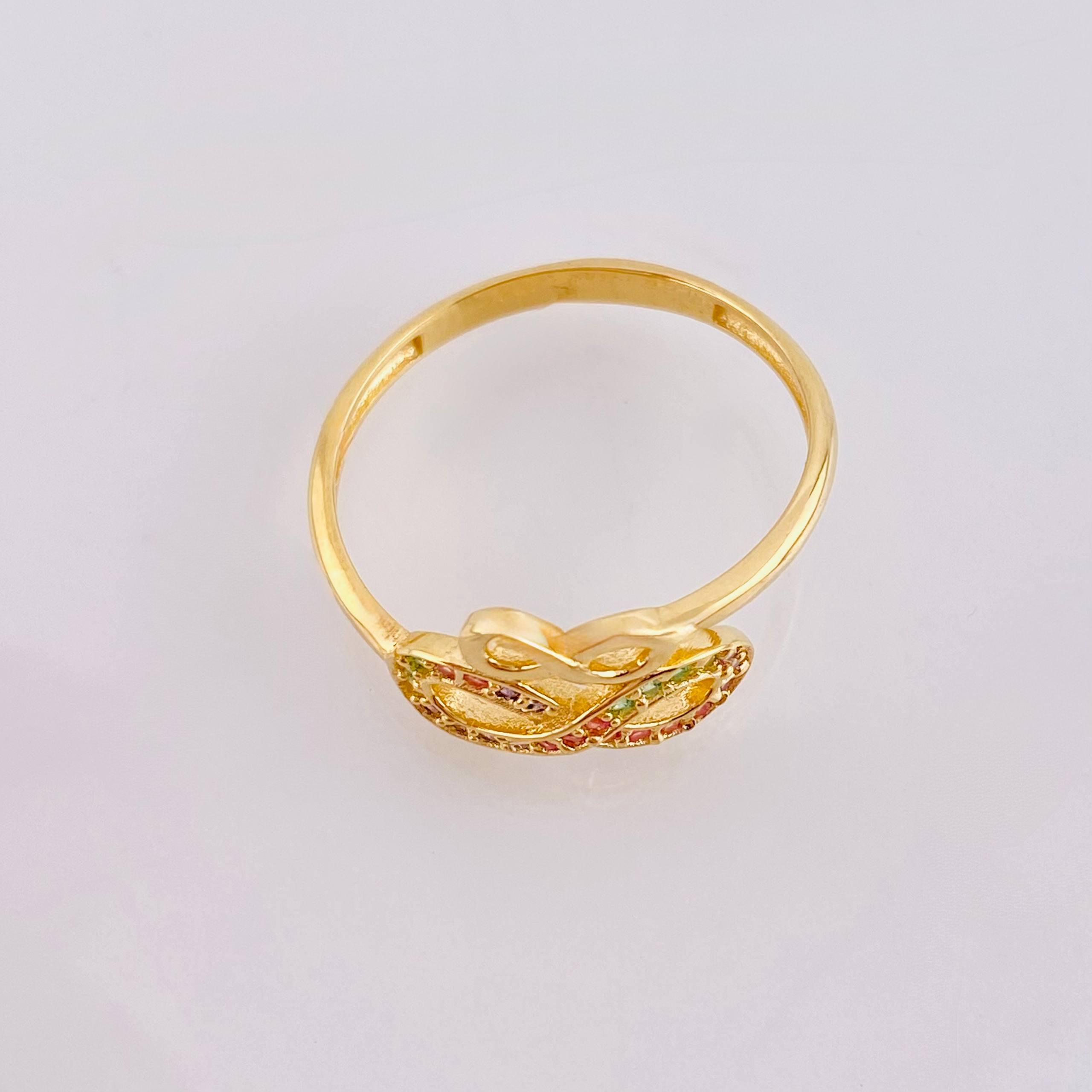 Anillo Duo Infinito 2.2gr / T7 1/2 / Oro Amarillo 18K