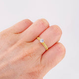 Anillo Solitario Infinitos 2.05gr / T7 1/4 / Oro Amarillo 18K *