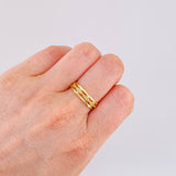 Anillo Rombos Ondeados 2gr / T8 1/4 / Oro Amarillo 18K *