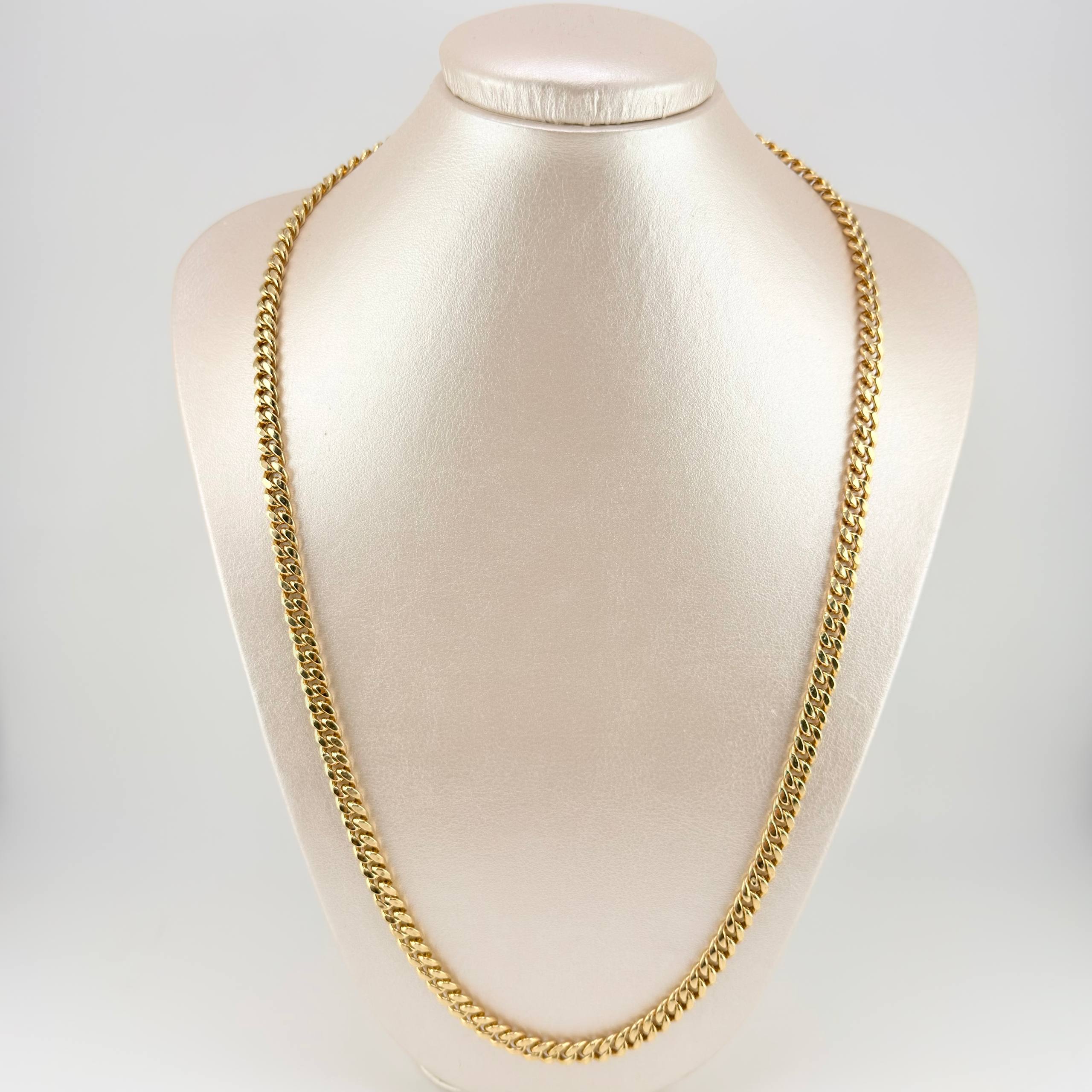 Cadena Cubana 13.25gr / 62.5cm / 6.1mm Oro Amarillo +1 18K (Oferta) *