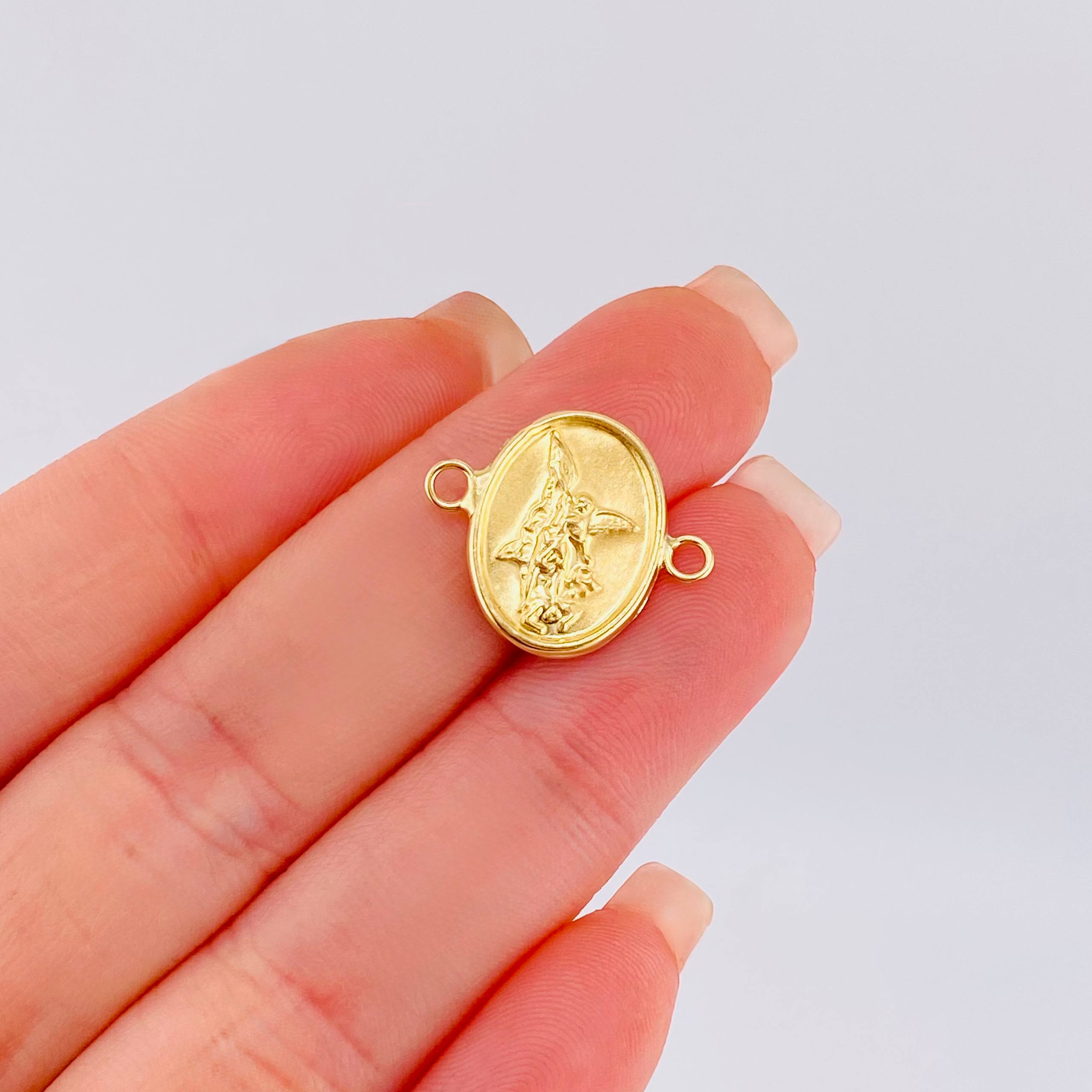Herraje San Miguel Arcangel 0.95gr / 1.5cm-Oro Amarillo 18K