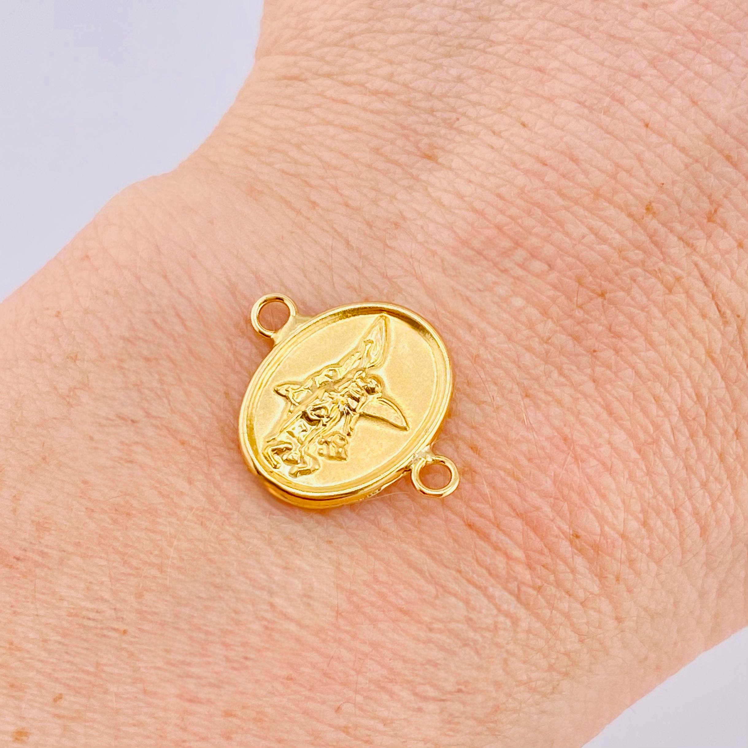 Herraje San Miguel Arcangel 0.95gr / 1.5cm-Oro Amarillo 18K