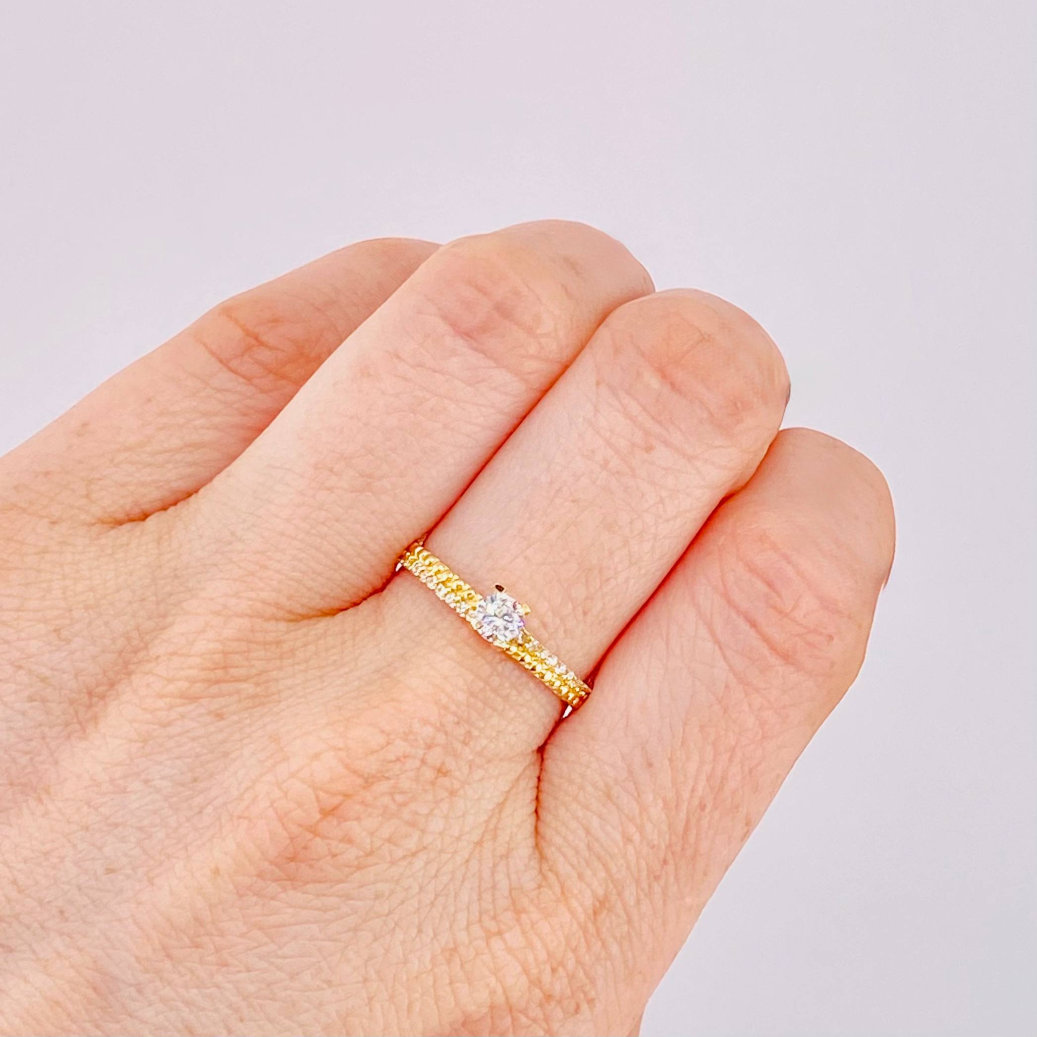 Anillo Solitario Trenza Tupida 1.85gr / T6 1/2 / Oro Amarillo 18K