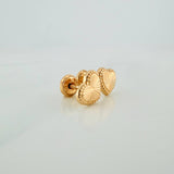 Topos Corazón 0.85gr / 8mm Oro Amarillo 18K %