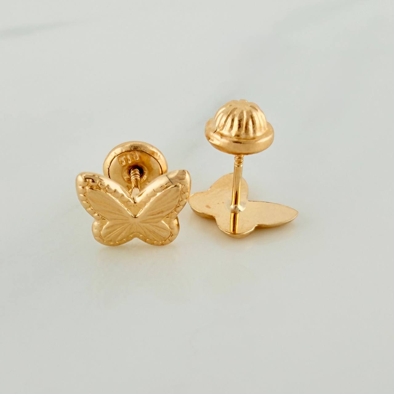 Topos Mariposa 1.05gr / 9.9mm Oro Amarillo 18K %
