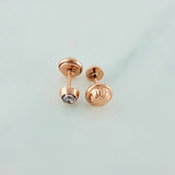 Topos Bisel 0.7gr / 3.8mm Oro Rosa 18K %
