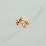 Topos Bola 0.7gr / 4mm Oro Rosa 18K %