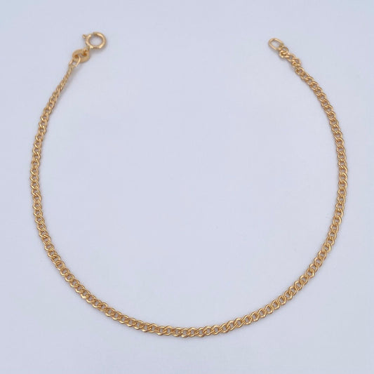 Pulso Cubano 0.75gr / 19cm / Oro Amarillo +1 18K &