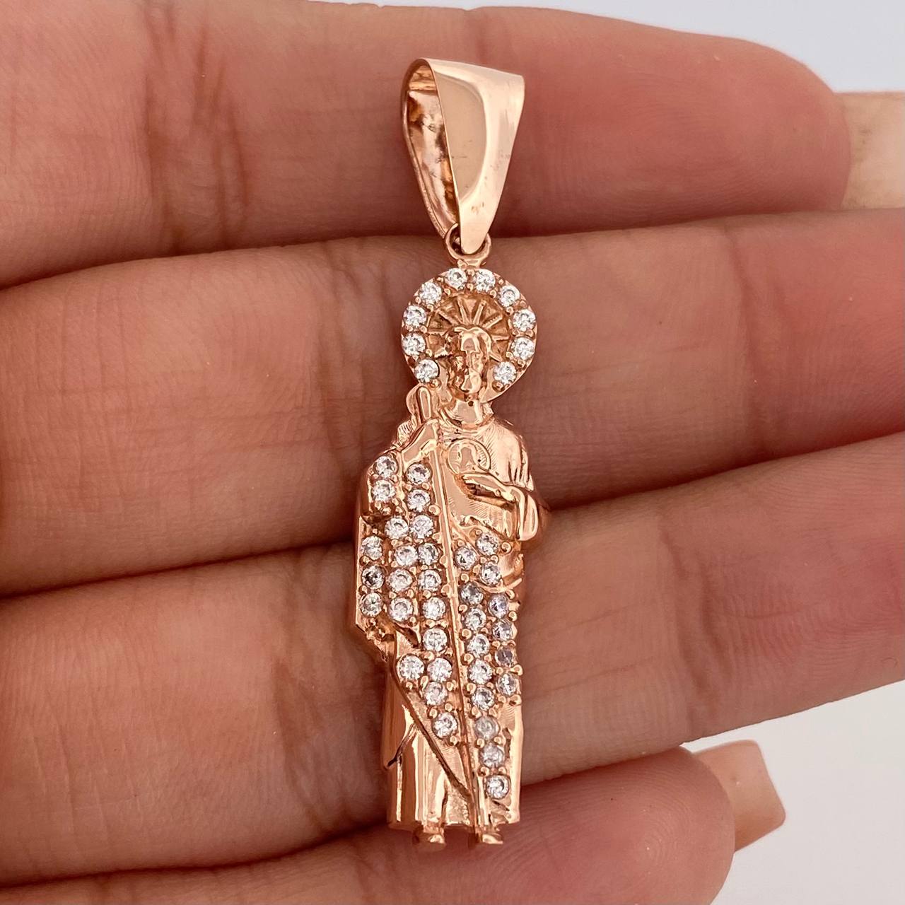 Dije San Judas Tadeo 5.15gr / 4.5cm / Oro Rosa 18K %