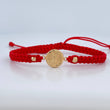 Pulsera Tejida Roja Angel De La Guarda 1gr / Oro Amarillo 18K &