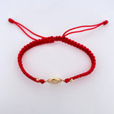 Pulsera Tejida Roja Angel De La Guarda 1gr / Oro Amarillo 18K &