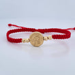 Pulsera Tejida Roja Fe 1.35gr / Oro Amarillo 18K &