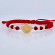 Pulsera Tejida Roja Corona Rx 1.35gr / Oro Amarillo 18K &