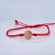 Pulsera Tejida Roja San Benito 0.6gr / Oro Rosa 18K &