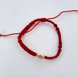 Pulsera Tejida Roja Corona Rx 0.55gr / Oro Amarillo 18K &