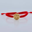 Pulsera Tejida Roja San Miguel Arcángel 0.8gr / Oro Amarillo 18K &