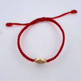 Pulsera Tejida Roja San Miguel Arcángel 0.8gr / Oro Amarillo 18K &