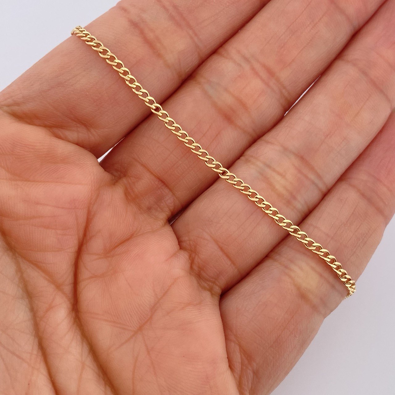 Pulso Cubano 0.8gr / 19.4cm / Oro Amarillo +1 18K &