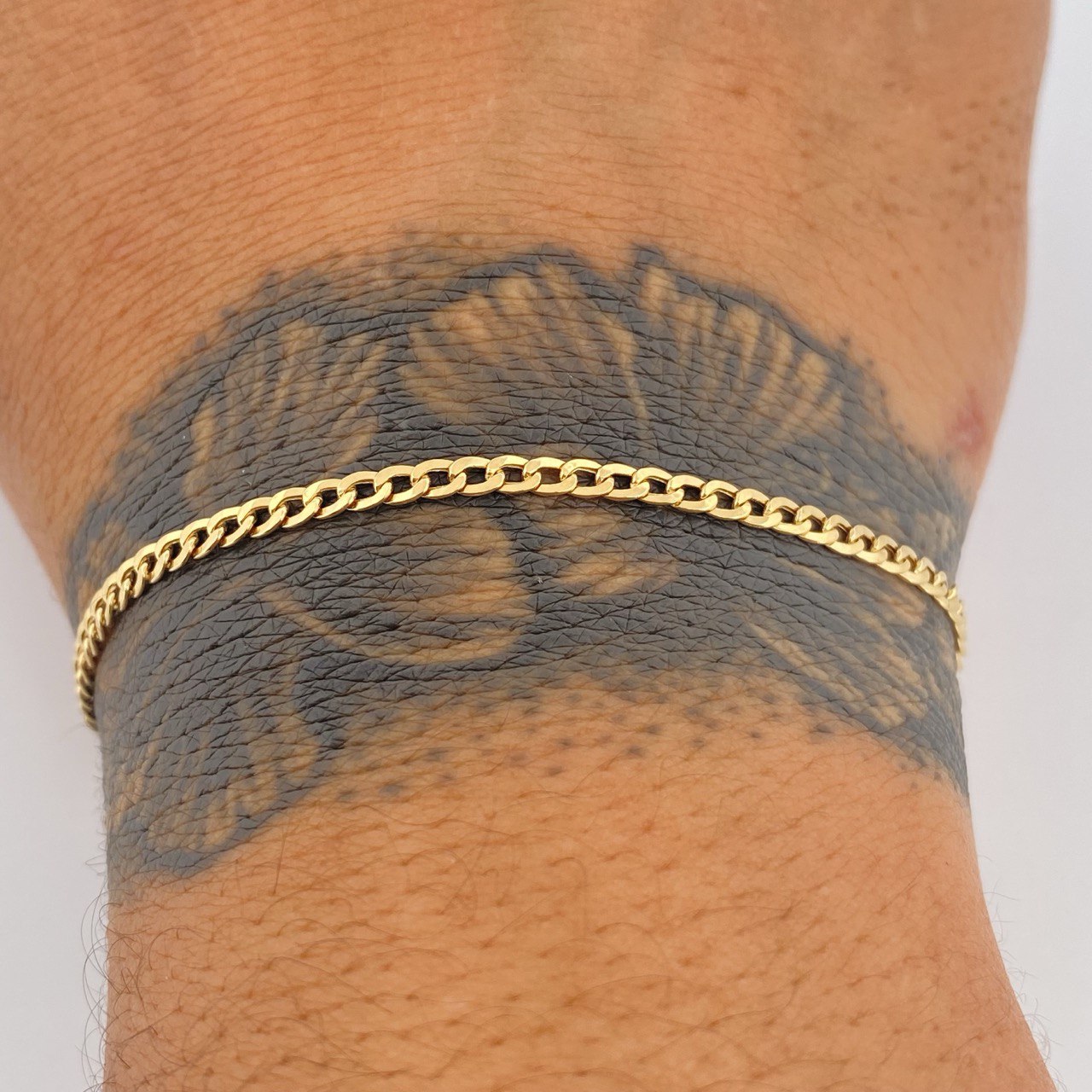 Pulso Cubano 1gr / 19.4cm / Oro Amarillo +1 18K &