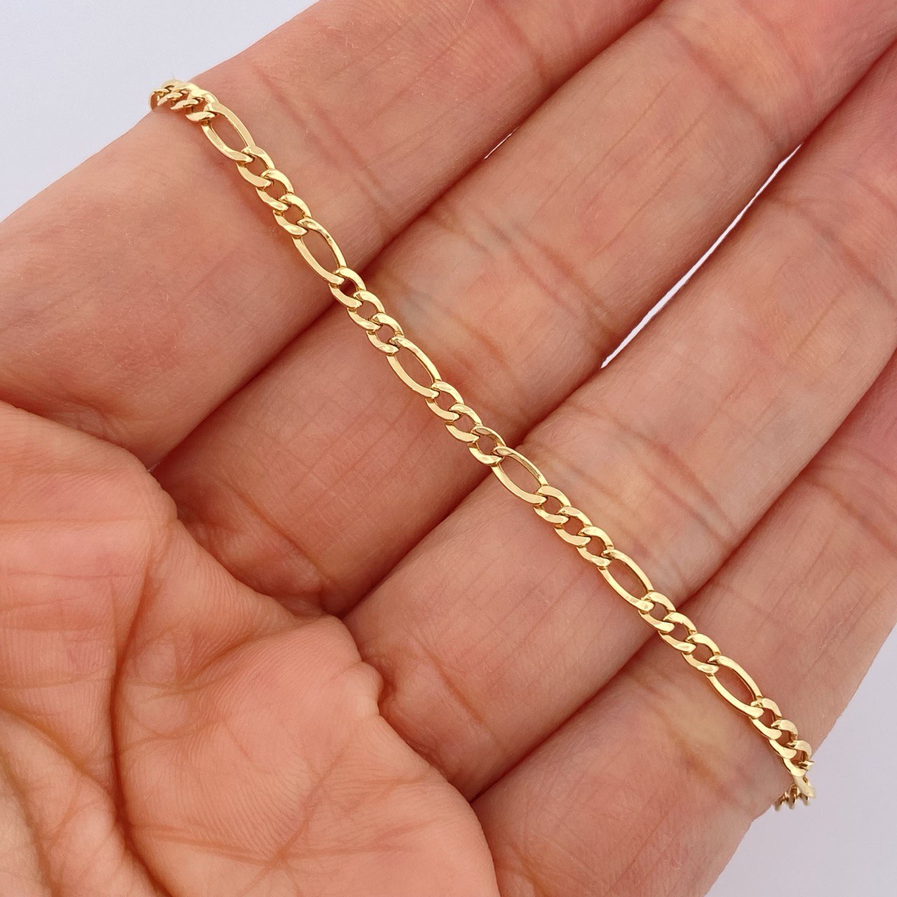 Pulso Figaro 1gr / 19.8cm / Oro Amarillo +1 18K &
