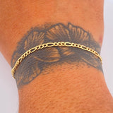 Pulso Figaro 0.95gr / 19.4cm / Oro Amarillo +1 18K &