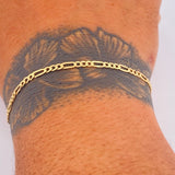 Pulso Figaro 1.4gr / 19.2cm / Oro Amarillo +1 18K &