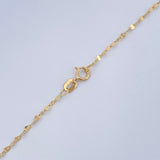 Cadena Flor Espejo 0.95gr / 44.5cm / Oro Amarillo +3 18K &