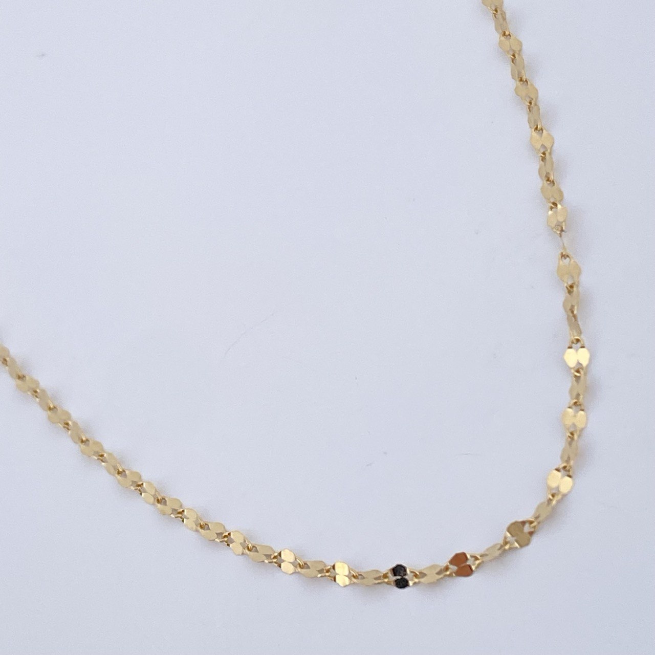 Cadena Flor Espejo 0.95gr / 44.5cm / Oro Amarillo +3 18K &