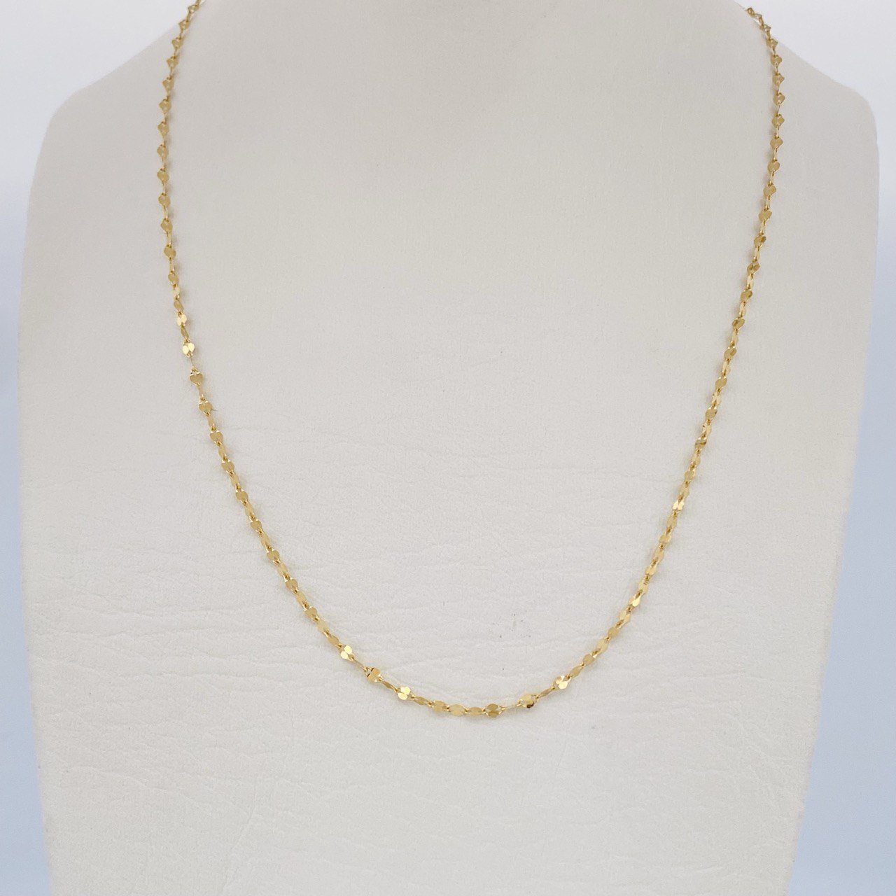 Cadena Flor Espejo 0.95gr / 44.5cm / Oro Amarillo +3 18K &