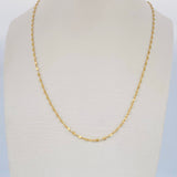 Cadena Flor Espejo 0.95gr / 44.5cm / Oro Amarillo +3 18K &