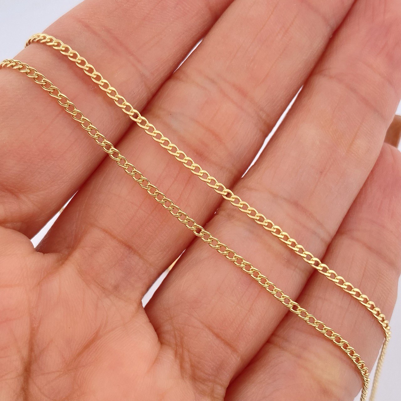 Cadena Cubana 1.3gr / 50cm / Oro Amarillo +1 18K &