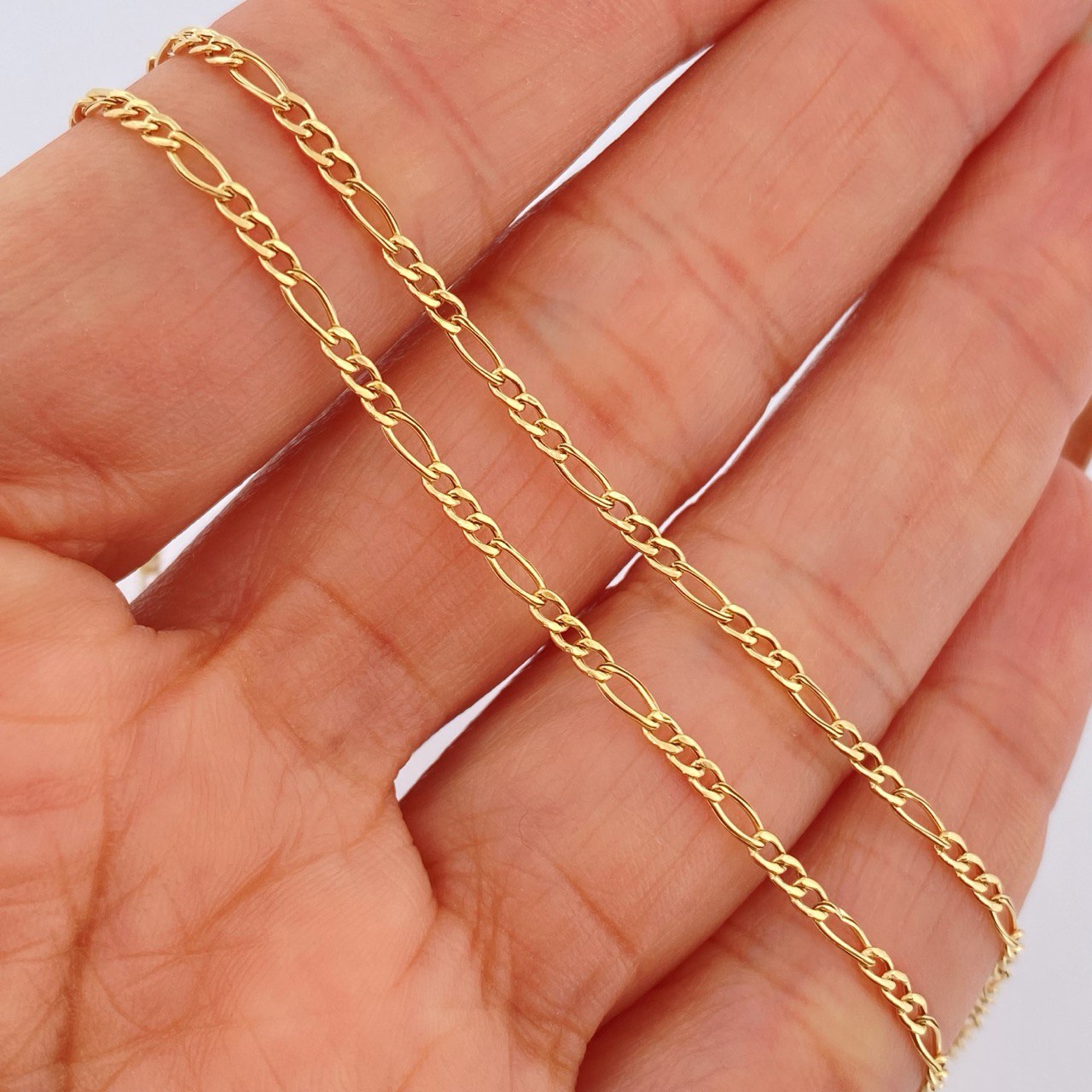 Cadena Figaro 1.5gr / 50cm / Oro Amarillo +1 18K &