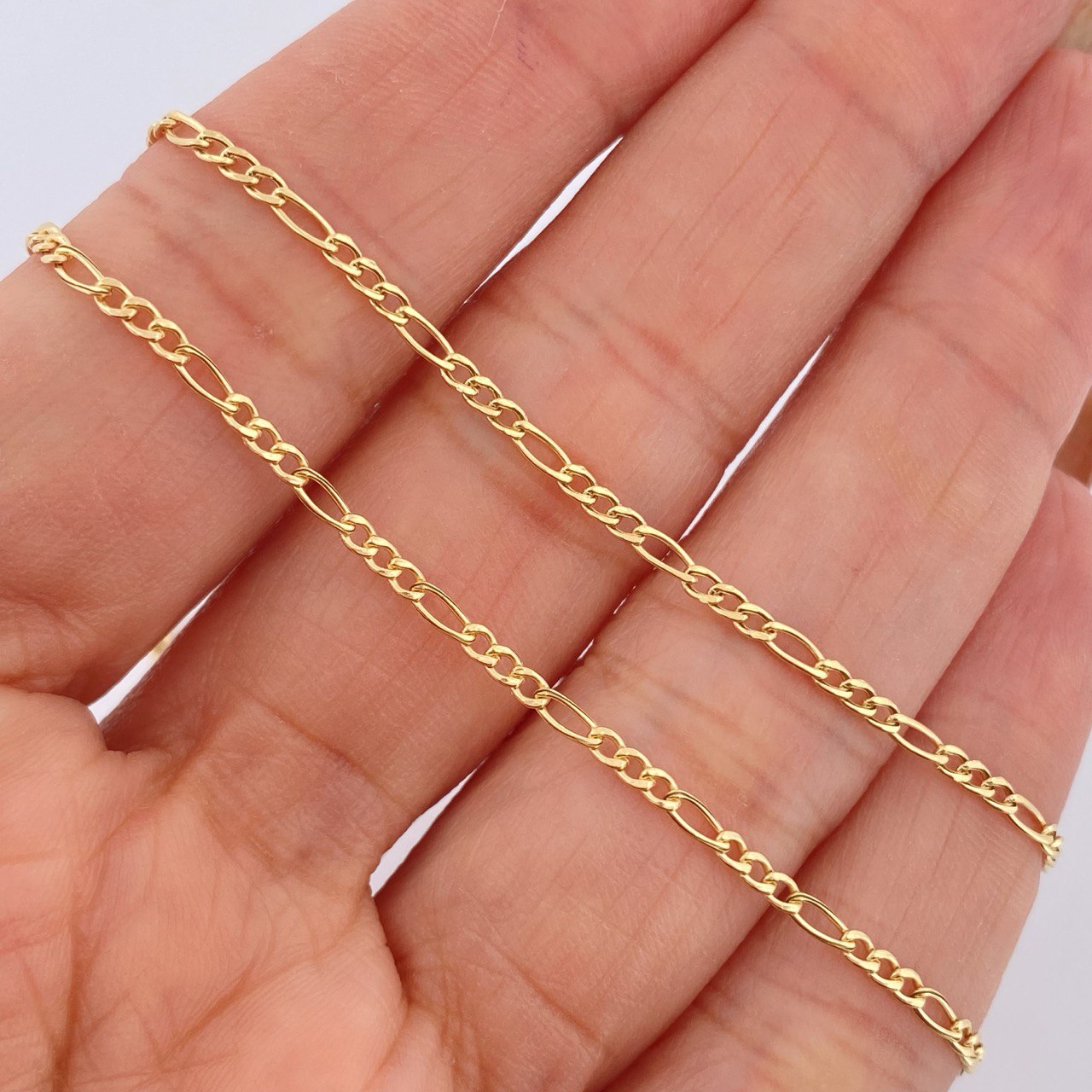 Cadena Figaro 1.35gr / 45cm / Oro Amarillo +1 18K &