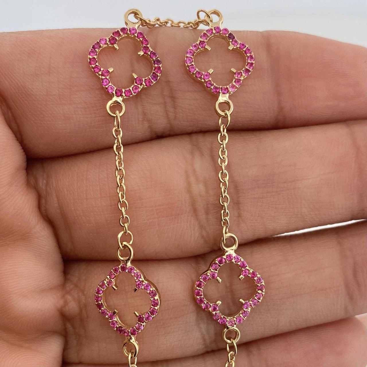 Pulso Trebol Aro Seguido 3.6gr / 19.5cm / 1mm Oro Amarillo Nac.Esp. 18K $