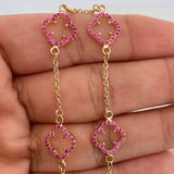 Pulso Trebol Aro Seguido 3.6gr / 19.5cm / 1mm Oro Amarillo Nac.Esp. 18K $