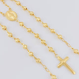 Rosario Rosario Virgen De La Milagrosa Cristo Curvo Diamantado 11.65 g / 61.5 cm / 4mm mm Oro Amarillo 18K