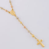 Rosario Virgen De La Milagrosa Liso 5.9 g / 51.5 cm / 3mm-4mm mm Tres Oros 18K