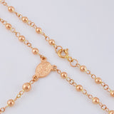 Rosario Virgen De La Milagrosa Liso 6.5 g / 60 cm / 3mm-4mm mm Oro Rosa 18K