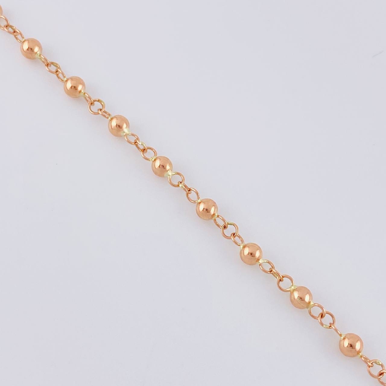 Rosario Virgen De La Milagrosa Liso 6.2 g / 53 cm / 3mm-4mm mm Oro Rosa 18K