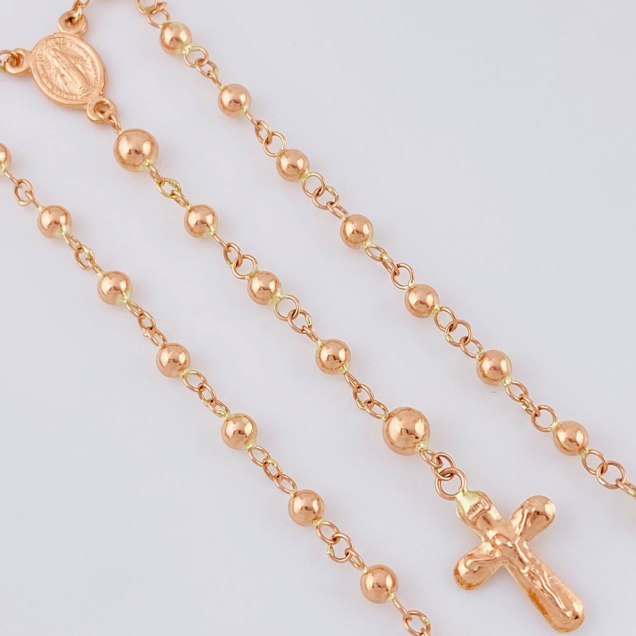 Rosario Virgen De La Milagrosa 6.2 g / 53 cm / 3mm/4mm mm Oro Rosa 18K