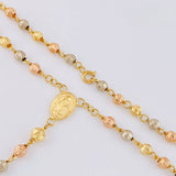 Rosario Virgen De La Milagrosa Diamantado 8.75 g / 50 cm / 4mm-5mm mm Tres Oros 18K