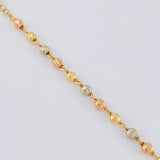 Rosario Virgen De La Milagrosa Diamantado 8.75 g / 50 cm / 4mm-5mm mm Tres Oros 18K