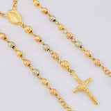 Rosario Virgen De La Milagrosa Diamantado 8.75 g / 50 cm / 4mm-5mm mm Tres Oros 18K